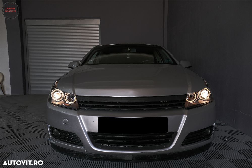 Faruri Opel Astra H (03.2004-2009) Angel Eyes Negru- livrare gratuita - 21