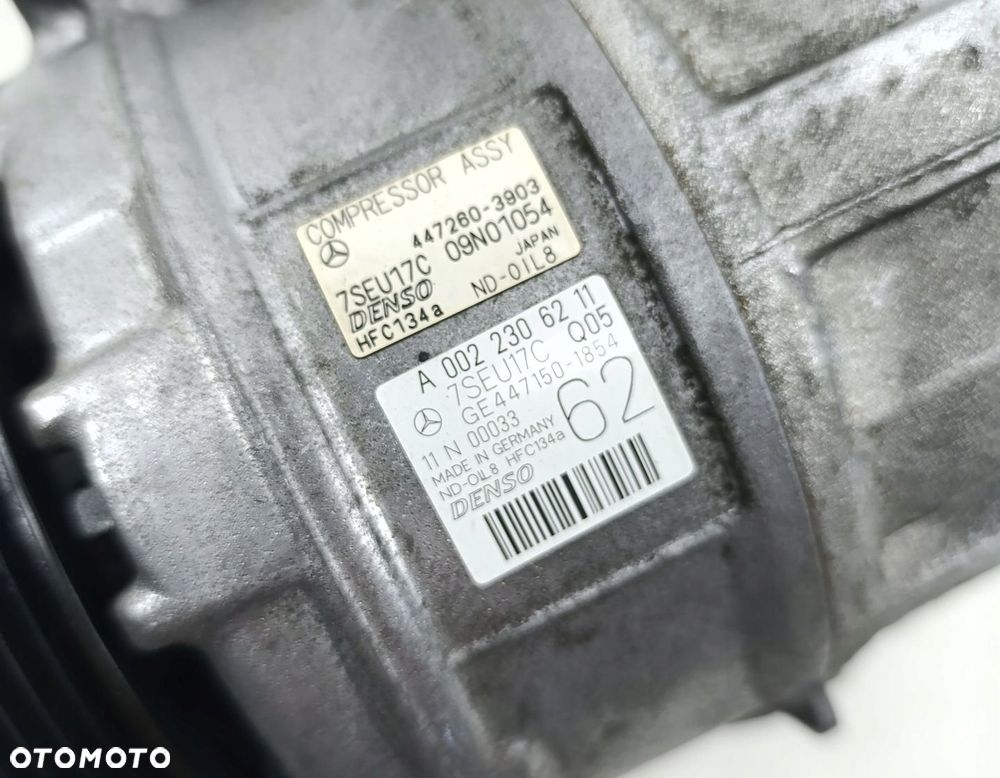 SPRĘŻARKA KLIMATYZACJI MERCEDES W221 4.7 V8 0022306211 7SEU17C - 3