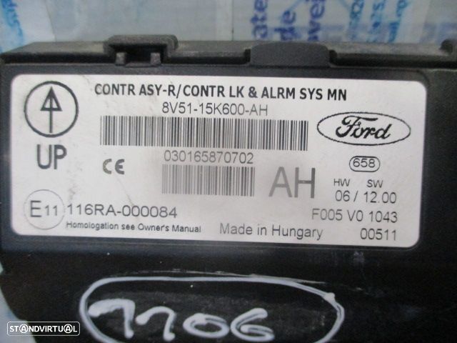 Caixa Fusiveis 8V5115K600AH FORD FIESTA 6  2010 1.4TDCI 70CV 5P BRANCO ORIGINAL - 2