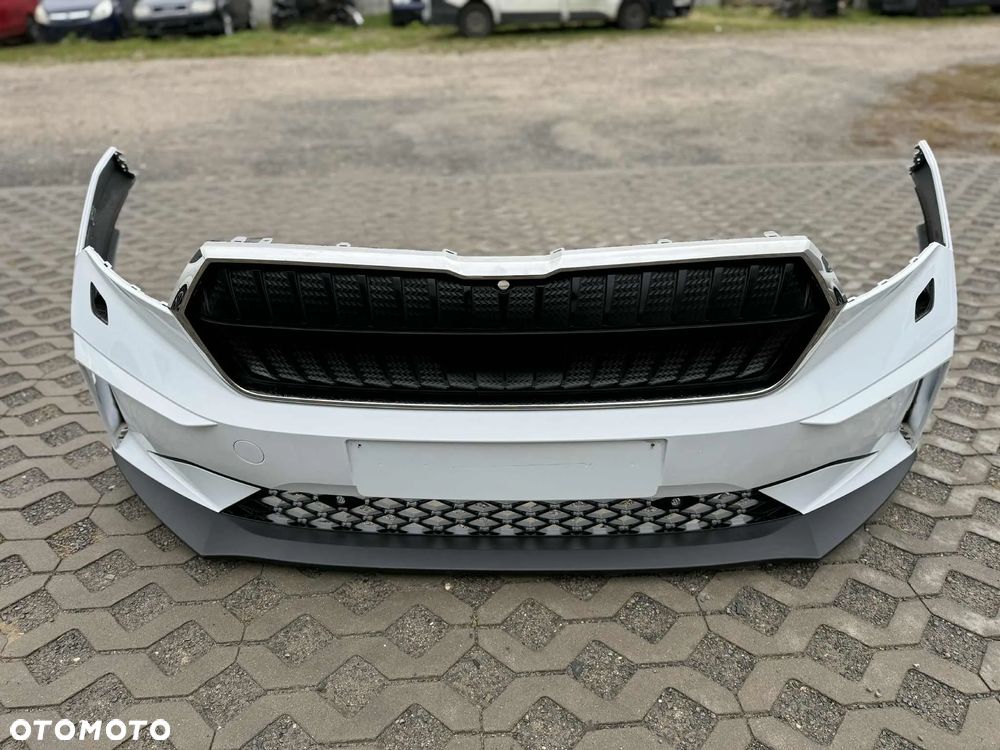 Skoda Enyaq Zderzak Przód przedni komplet Grill spryski 4xPDC LS9R 2020-25r - 11