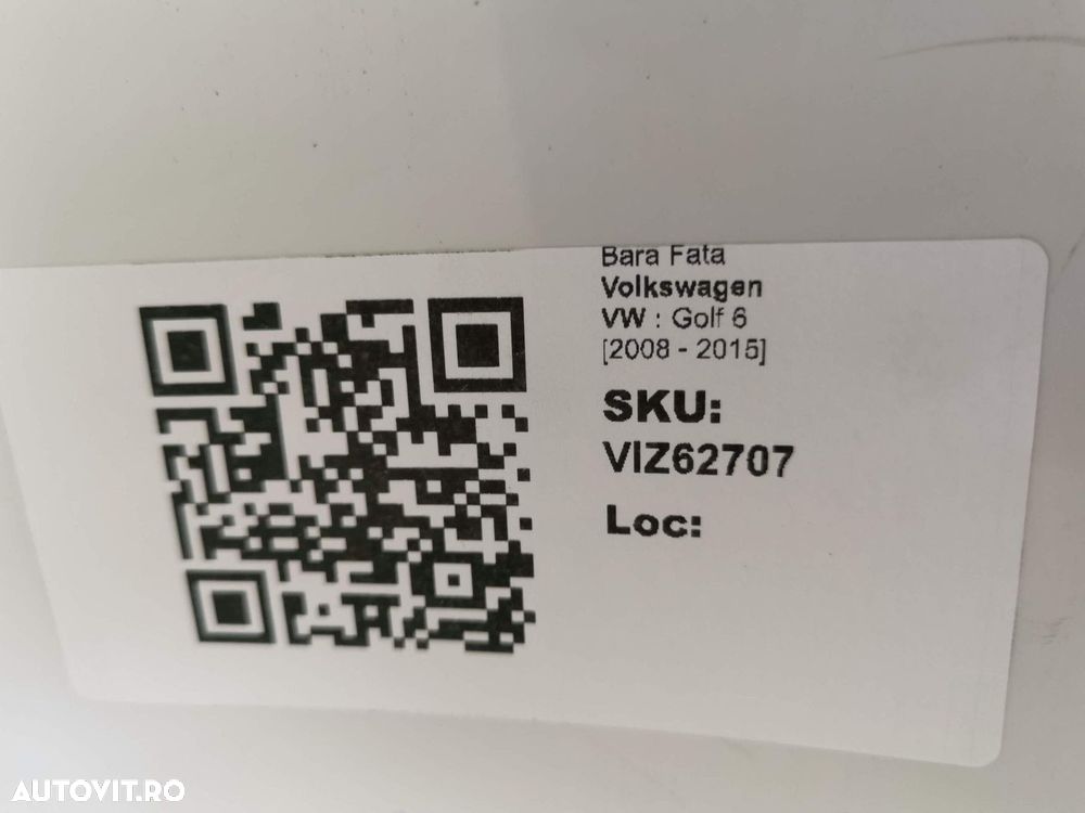 Bara Fata Volkswagen VW  Golf 6 2008 2009 2010 2011 2012 2013 2014 201 - 8