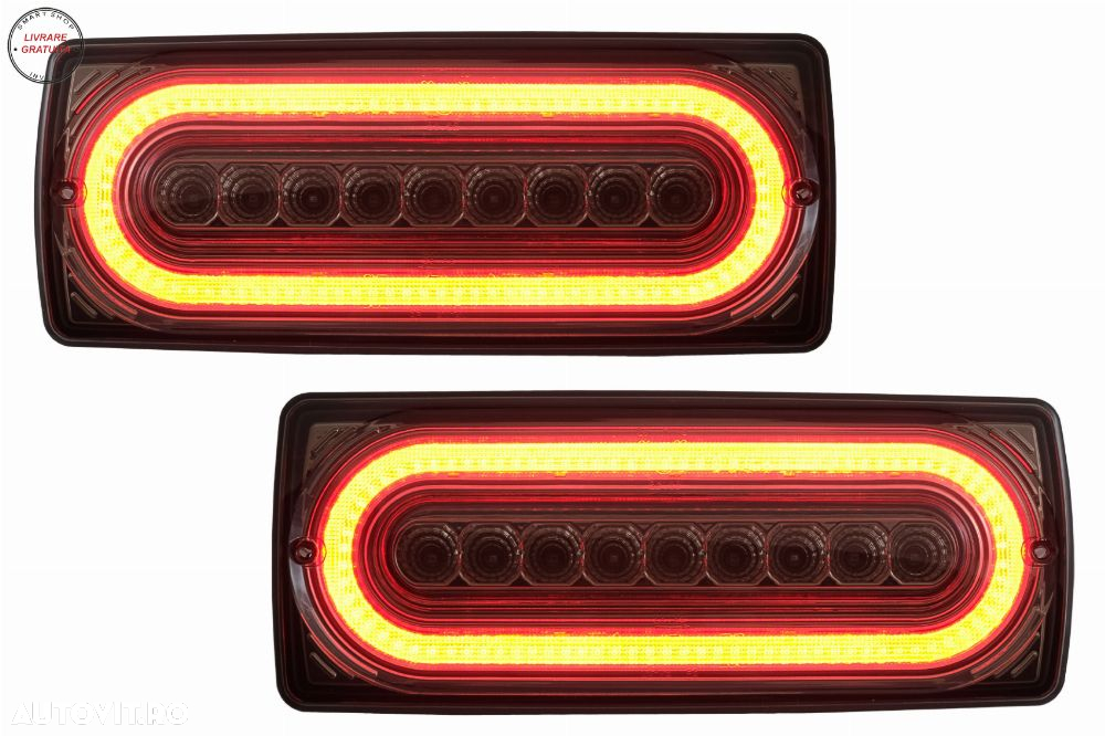 Stopuri Full LED Mercedes W463 G-Class (1989-2017) Semnal Secvential Dinamic Fumur- livrare gratuita - 6