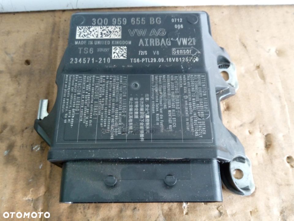 VW CRAFTER II MAN 3Q0959655BG MODUŁ PODUSZEK POWIETRZNYCH STEROWNIK AIRBAG SENSOR - 2
