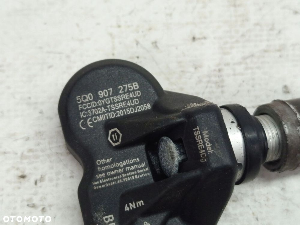 CZUJNIK CIŚNIENIA OPON TPMS KOŁA VW AUDI SKODA 5Q0907275B - 5