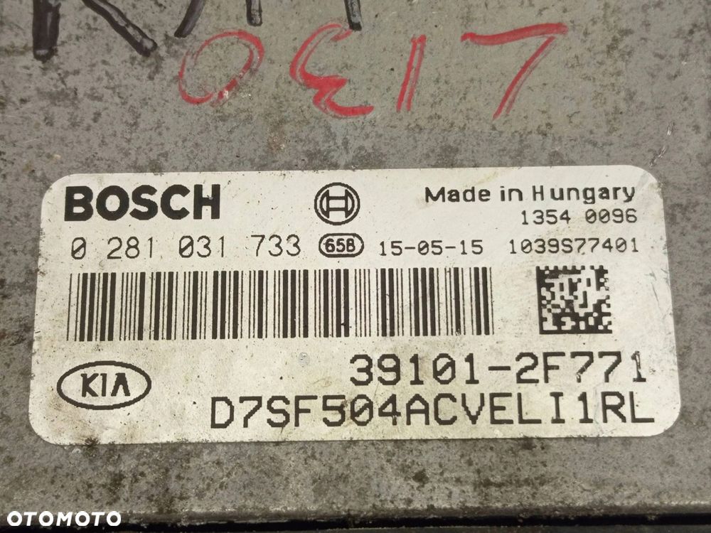 KOMPUTER STEROWNIK SILNIKA KIA SPORTAGE III 2.0 CRDI 39101-2F771 0281031733 - 6