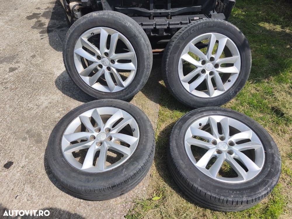 Jante Aliaj R17 Peugeot 508 cu anvelope de vară 215 55 R17 Cod OEM 9671401380 - 2