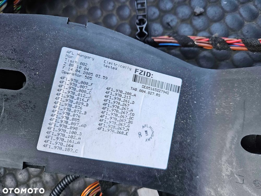 Wiazka Instalacja Wnetrza Europa 2.7 TDI V6 BPP Diesel Manual Audi A6 C6 Sedan 2005r - 24