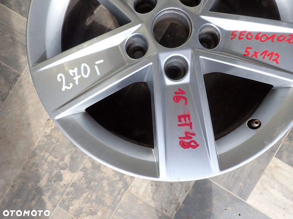SKODA OCTAVIA III FELGA 16' 5X112 ET48 5E0601025M - 4