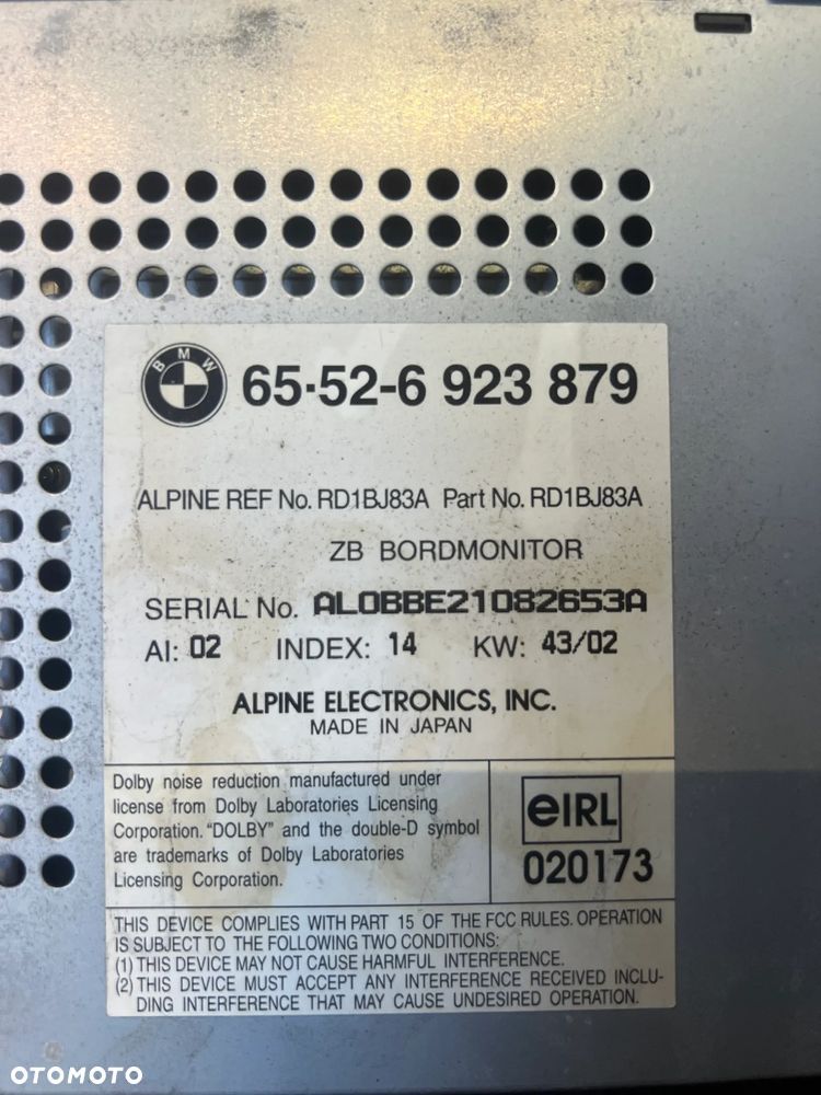 BMW E39 WYŚWIETLACZ NAWIGACJI - 3