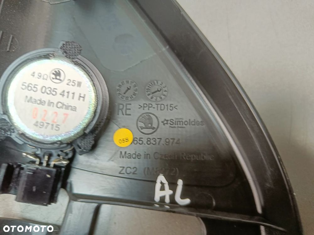 Głośnik Drzwi Prawy Prawa Zaślepka Skoda Kodiaq Trójkąt osłona  565837974 565035411H - 10