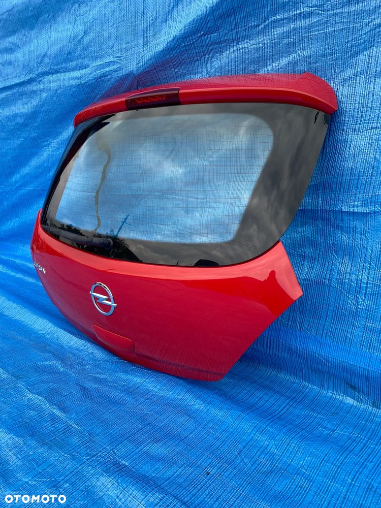 OPEL CORSA D 2006-2014 KLAPA BAGAŻNIKA KOMPLETNA CZERWONA EUROPA - 4