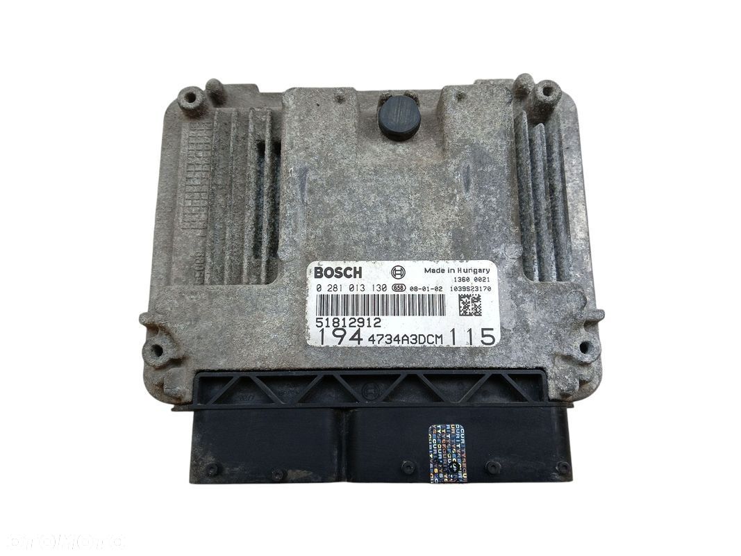KOMPUTER STEROWNIK SILNIKA FIAT CROMA 1.9 JTD 115KM 51812912 0281013130 - 1