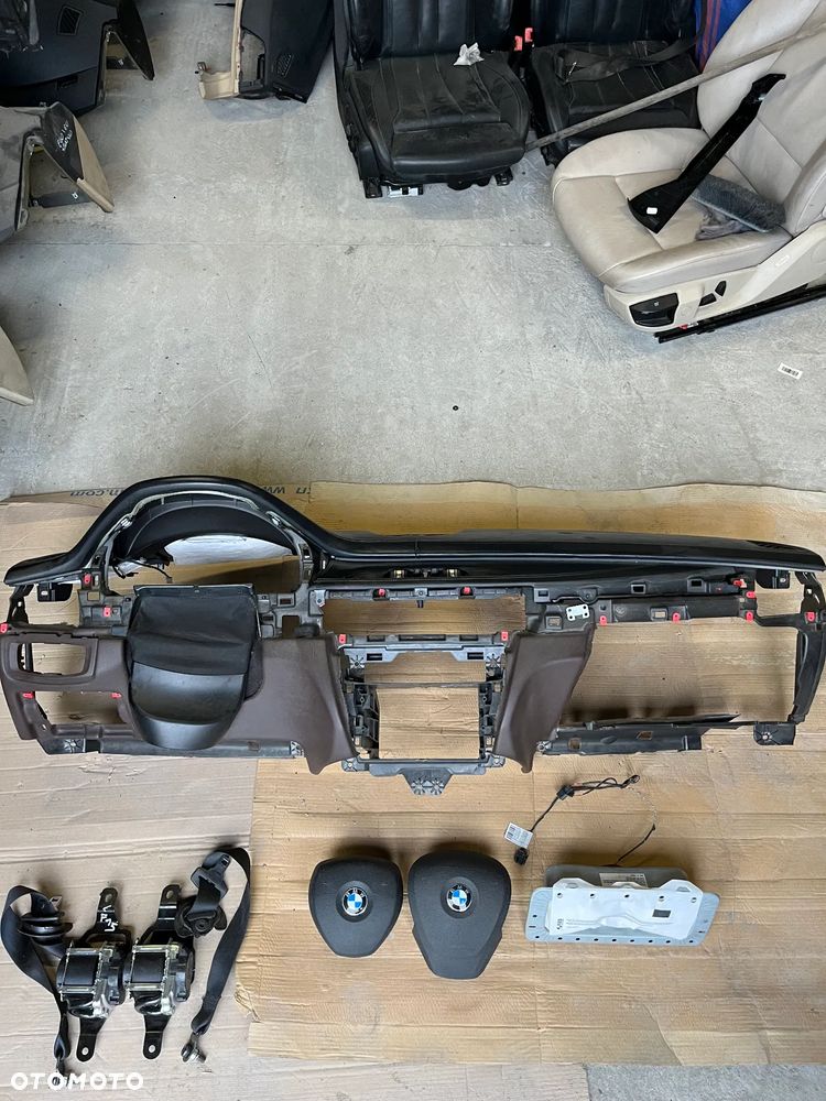 BMW X5 F15 DESKA ROZDZIELCZA KOKPIT KONSOLA AIRBAG NAPINACZE ORYGINAŁ KOMPLET - 3