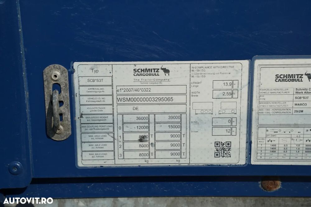 Schmitz Cargobull CORTINĂ / STANDARD / - 30