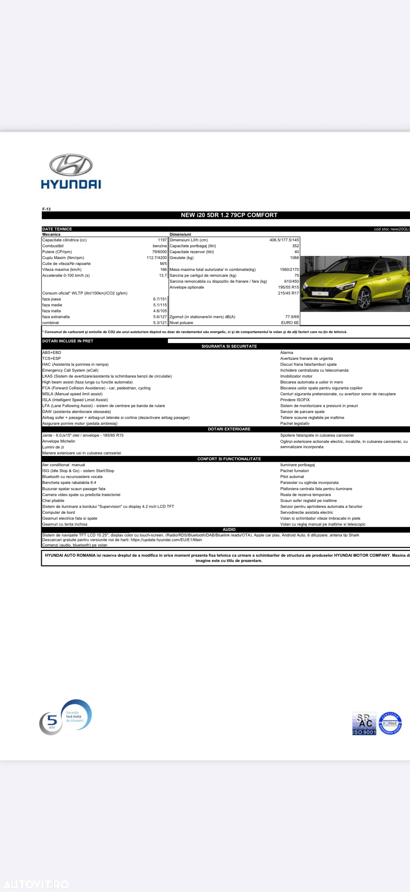Hyundai i20 1.2 L 84CP 5DR Clasic - 15
