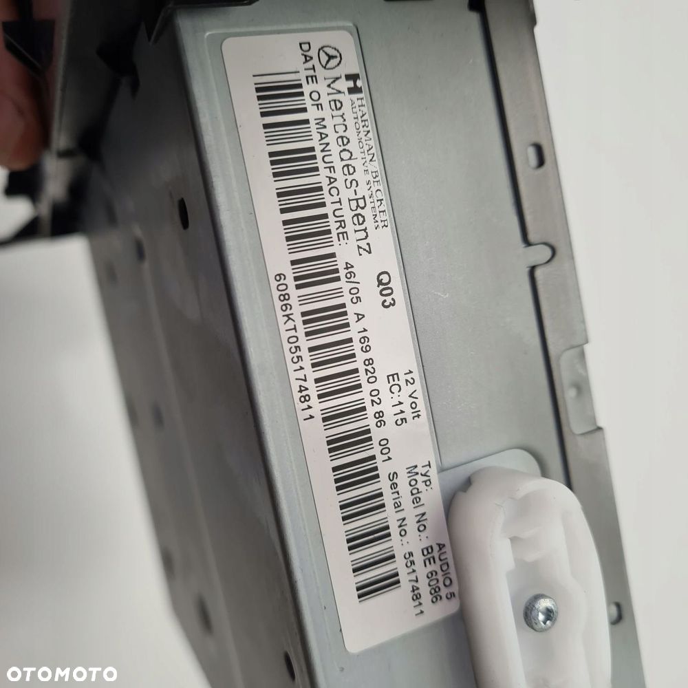 mercedes w169 radio cd harman becker be6086 - 2