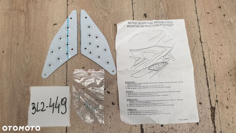 Oryginalne Aluminiowe Nakładki Podłogi Podestu Yamaha Aerox / MBK Nitro - 1