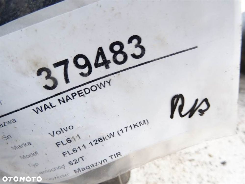 WAŁ NAPĘDOWY  VOLVO FL6 1985 - 2000 FL 611 126132 kW [171180 KM] 4x2 1985 - 2000 - 6