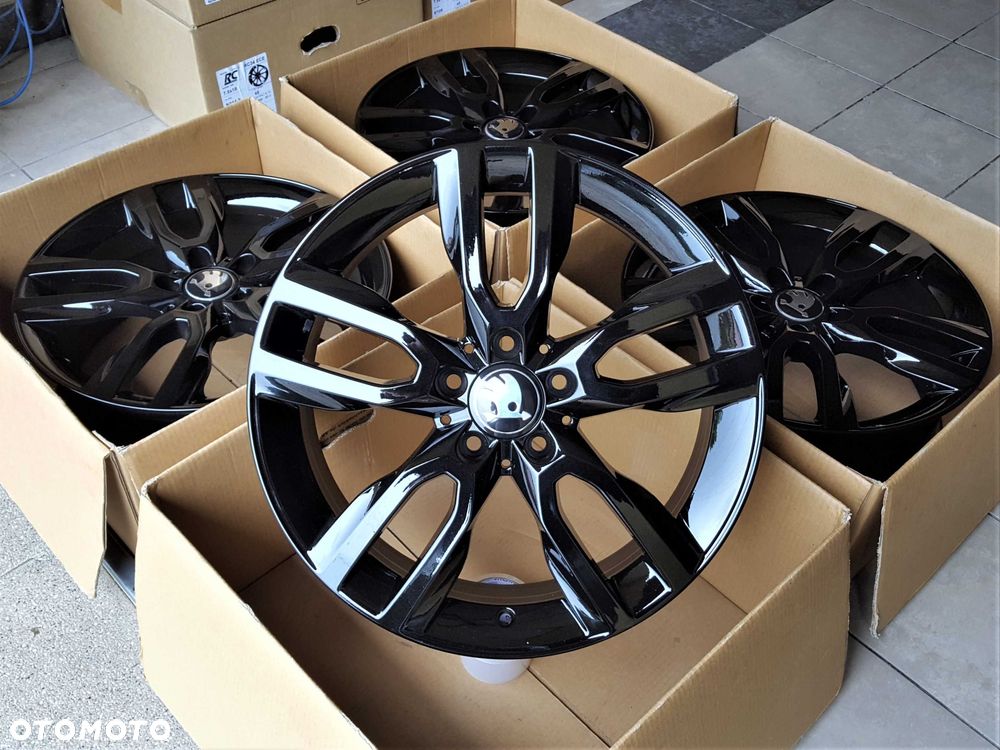 Alufelgi 18 5x112 Skoda Octavia Superb Yeti Karoq Kodiaq Czarne ! 840# - 2