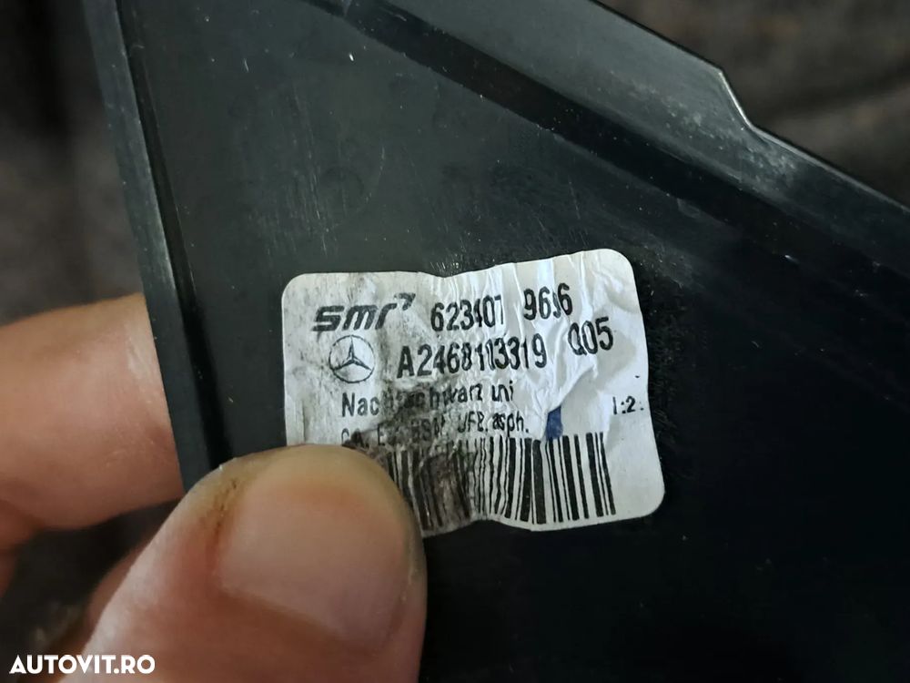 Oglinda exterioara stanga electrica rabatabila electrica side assist sticla cu electrocrom cu semnalizare culoarea negru Originala Mercedes W246 facelift - 3