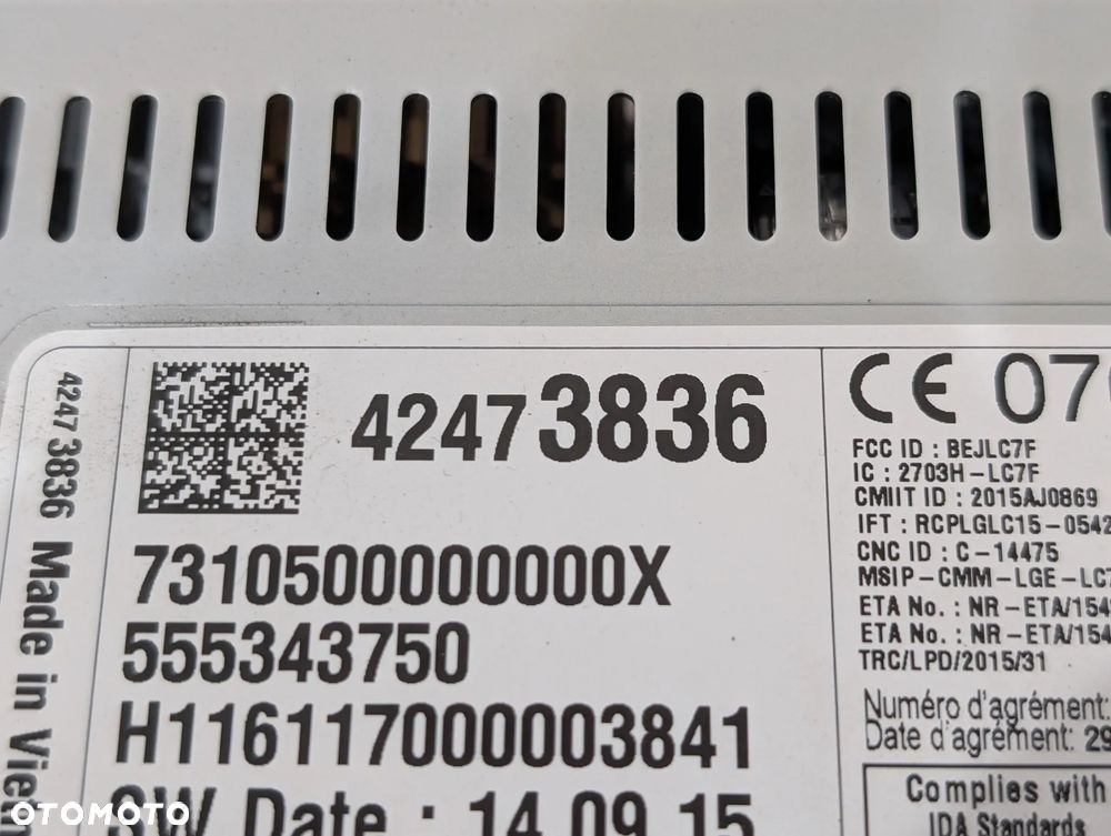 OPEL CORSA E RADIO EKRAN WYŚWIETLACZ 42473836 - 5