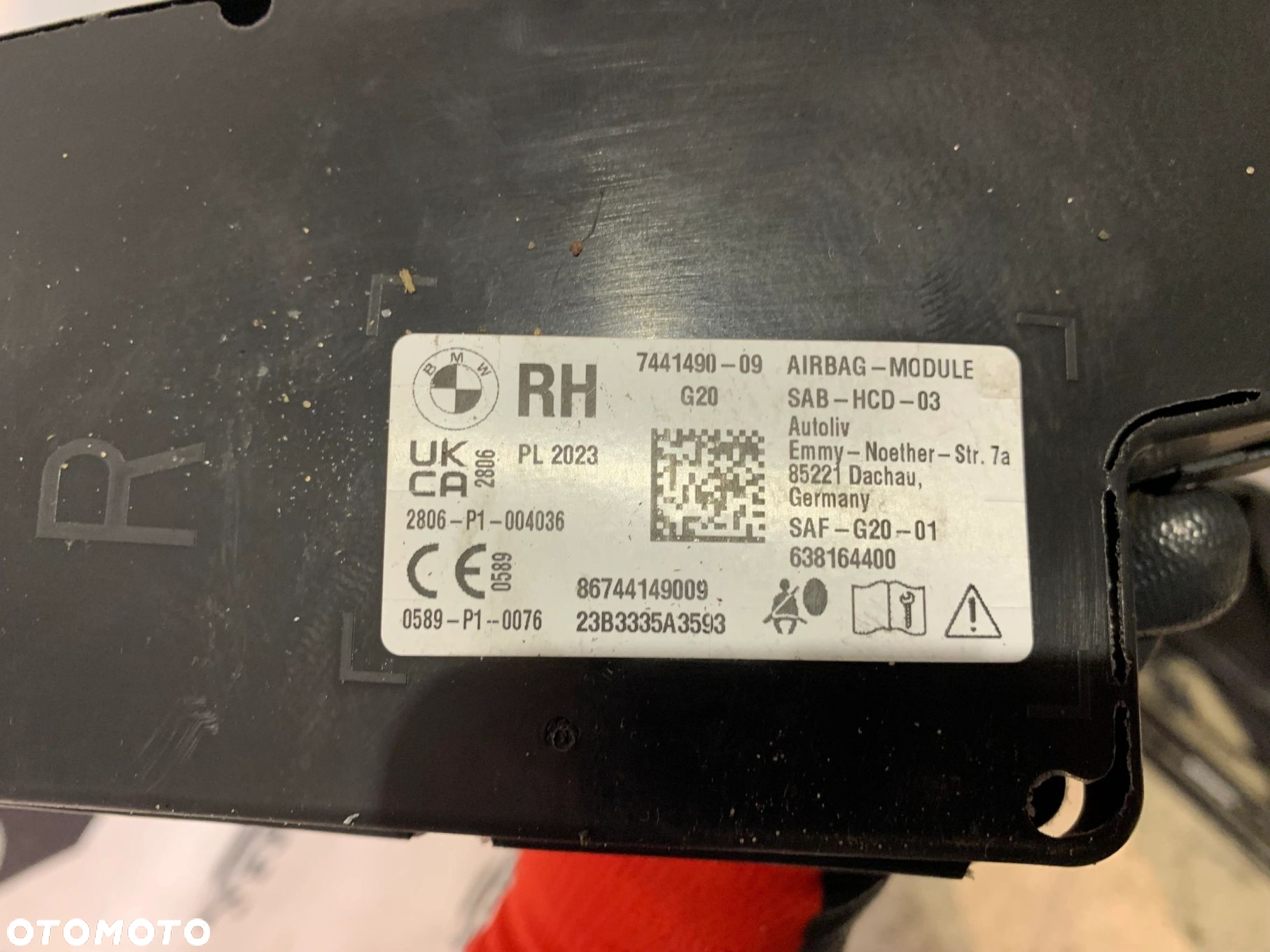 PODUSZKA FOTELA LEWA PRAWA ORYGINALNA BMW 3 G20 G21 M3 G80 M3 G81 4 G26 i4 G26 7441489 7441490 - 6