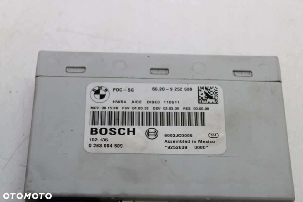 BMW X1 E84 1 E87 E81 3 E90 E91 E92 MODUŁ STEROWNIK PDC 9252639 - 3