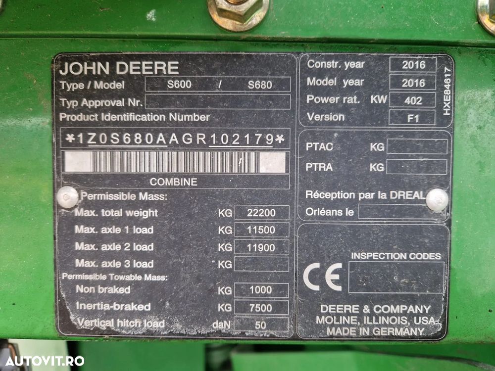 John Deere S680i COMBINA AGRICOLA - 32