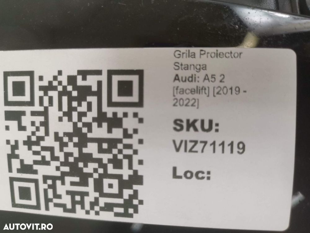 Grila Proiector Stanga Audi A5 2 [facelift] 2019 2020 2021 2022 Origin - 4