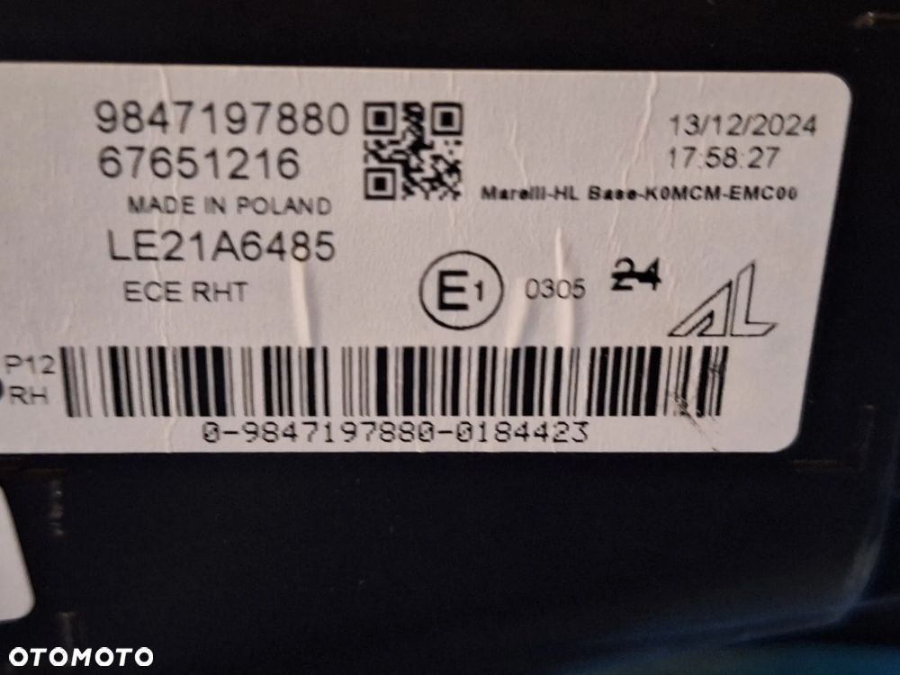 Lampa prawa lewa przednia opel Vivaro III lift 24 r - 12