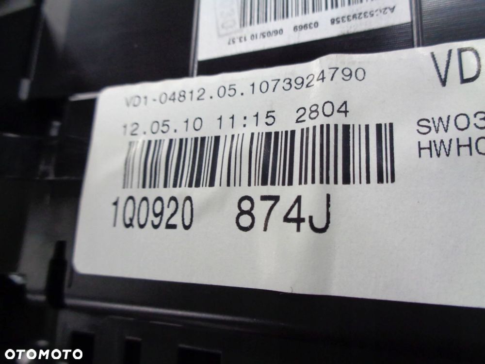 vw eos licznik zegary 2.0 benz. 05-15r - 4