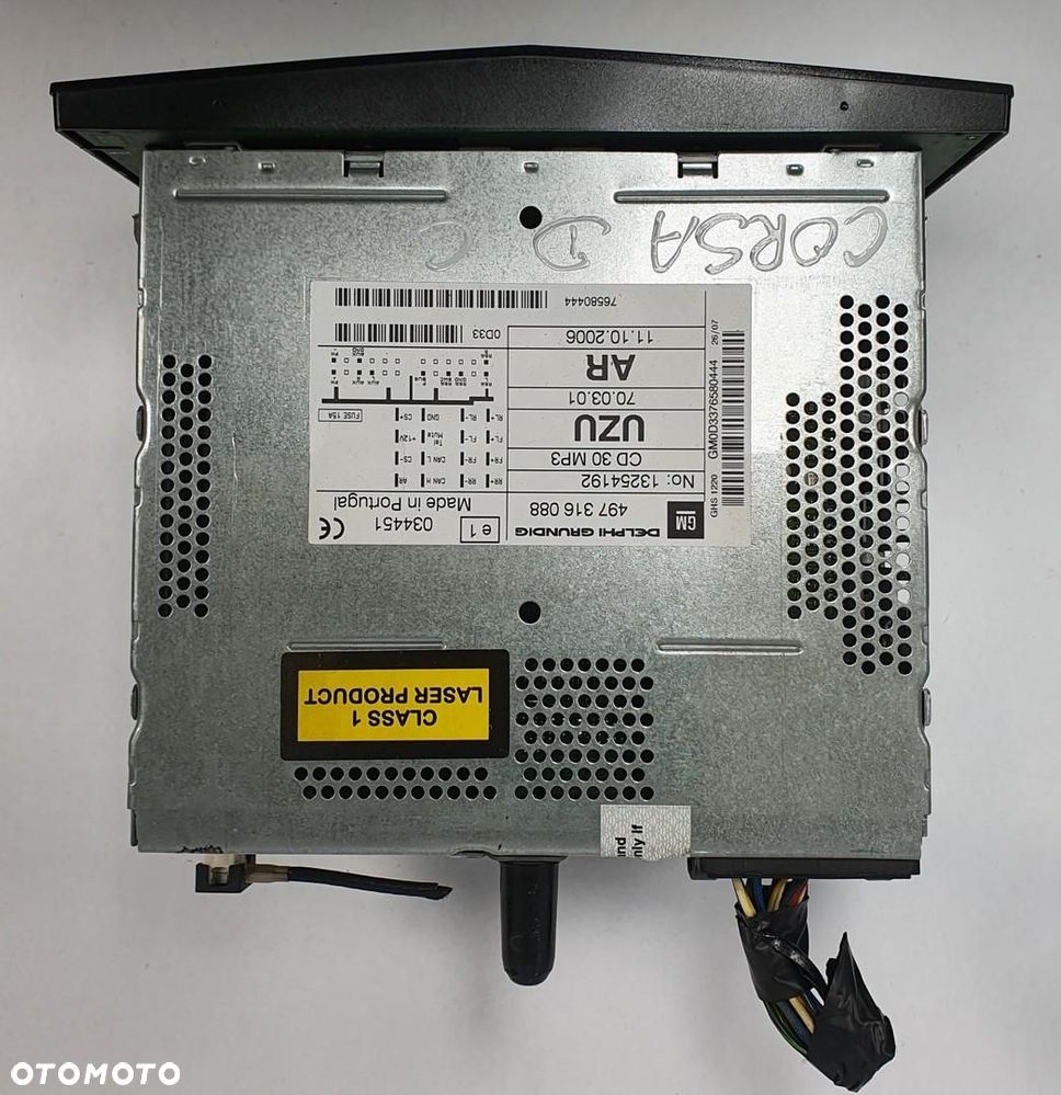 RADIO FABRYCZNE CD MP3 OPEL CORSA D 13254192 - 2
