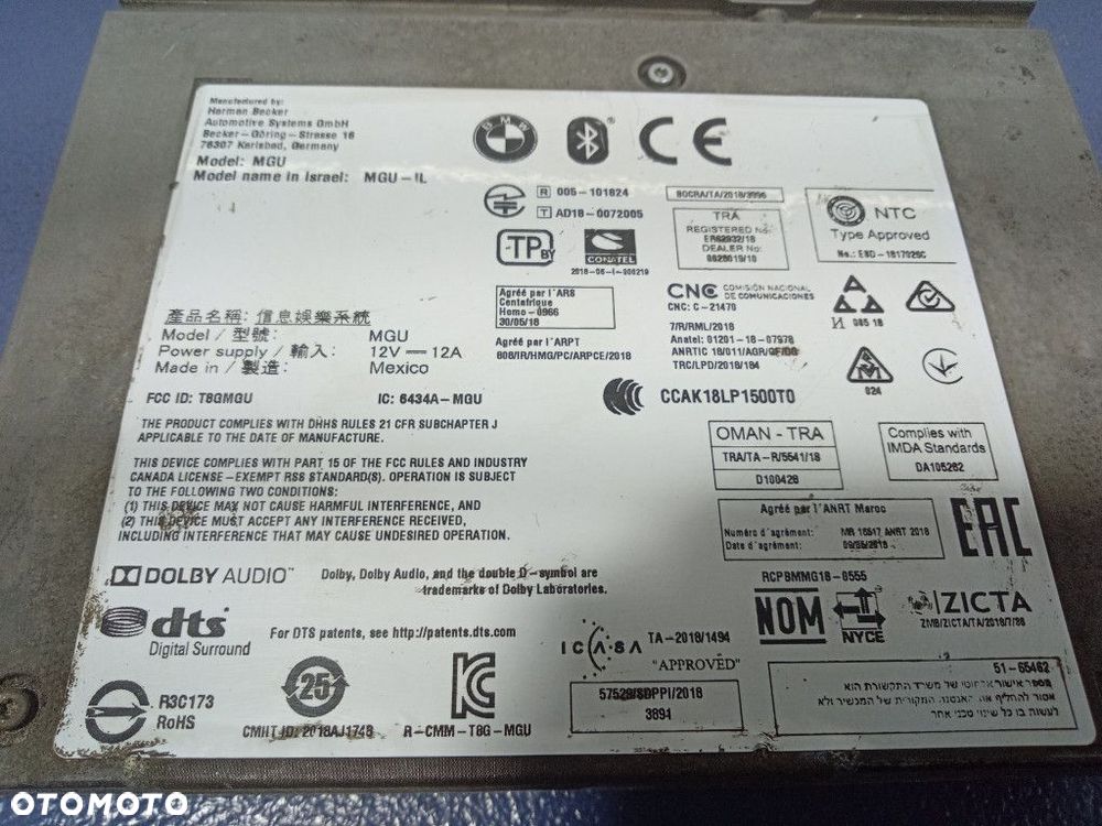 BMW X5 G05 CZYTNIK NAWIGACJI HIGH 3 MGU 5A071E5 - 11