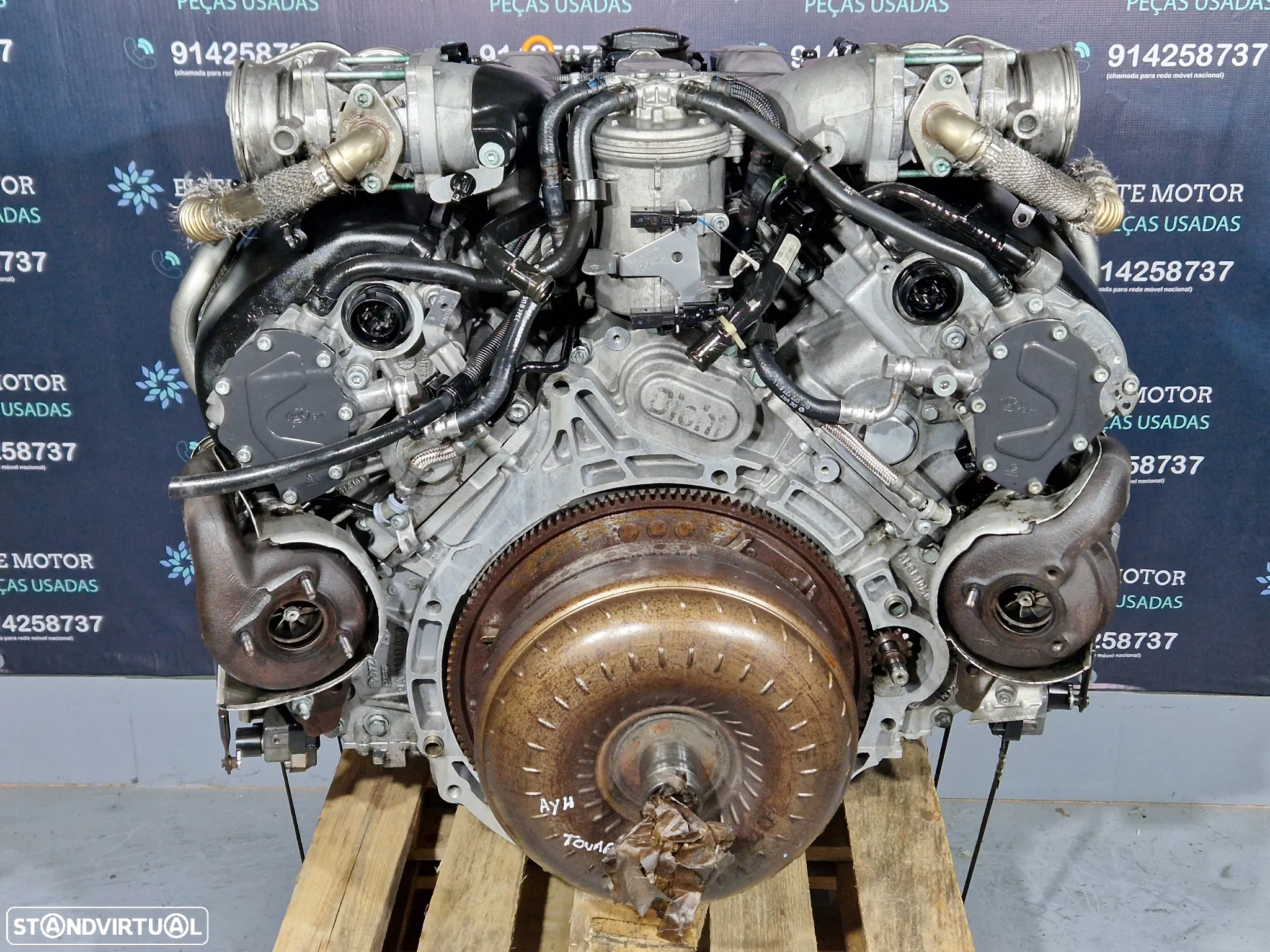 Motor usado para peças AYH VW TOUAREG 7L 5.0 TDI V10 313CV colaça bloco cambota injetores turbo - 7