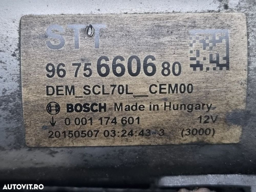 Electromotor Citroen C4 Cactus 1.6 D 2014 - 2017 73kW 99CP 1560CC Manuala BHY DV6FD ... - 3