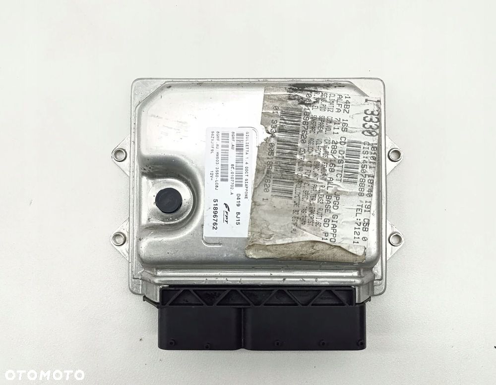 KOMPUTER SILNIKA STEROWNIK ALFA ROMEO GIULIETTA 1.4 T-JET 51896762 - 1