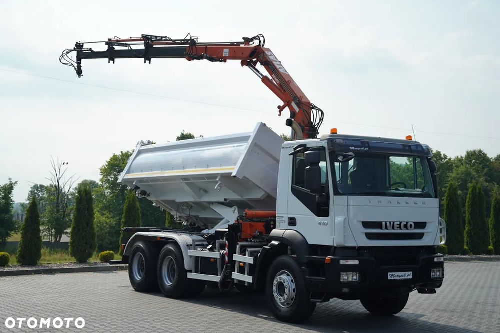 Iveco TRAKKER 410 / 6X4 / 2 STR. WYWROTKA + HDS ATLAS 125.2 /  HYDROBURTA / ROTATOR / MANUAL / EURO 5 EEV / - 10