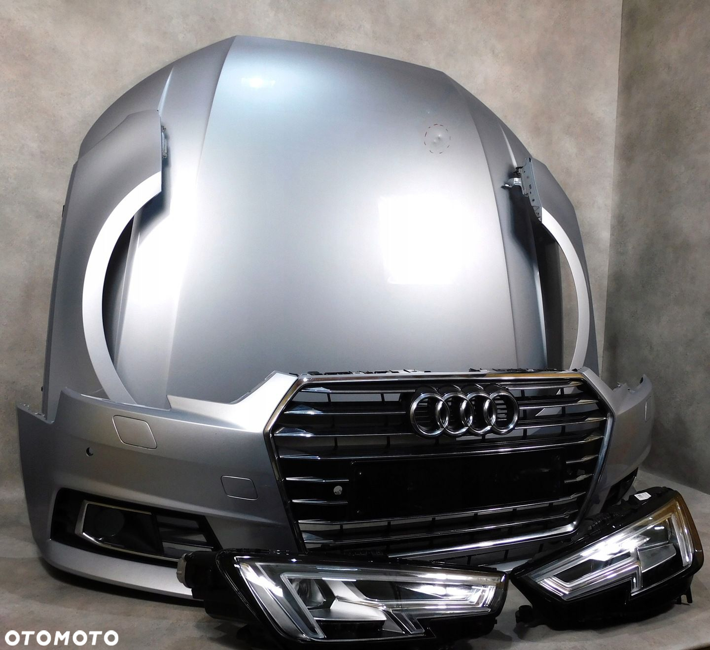 AUDI A4 B9 8W PRZÓD ZDERZAK LAMPY MASKA BŁOTNIKI FULL LED LZ7G - 7