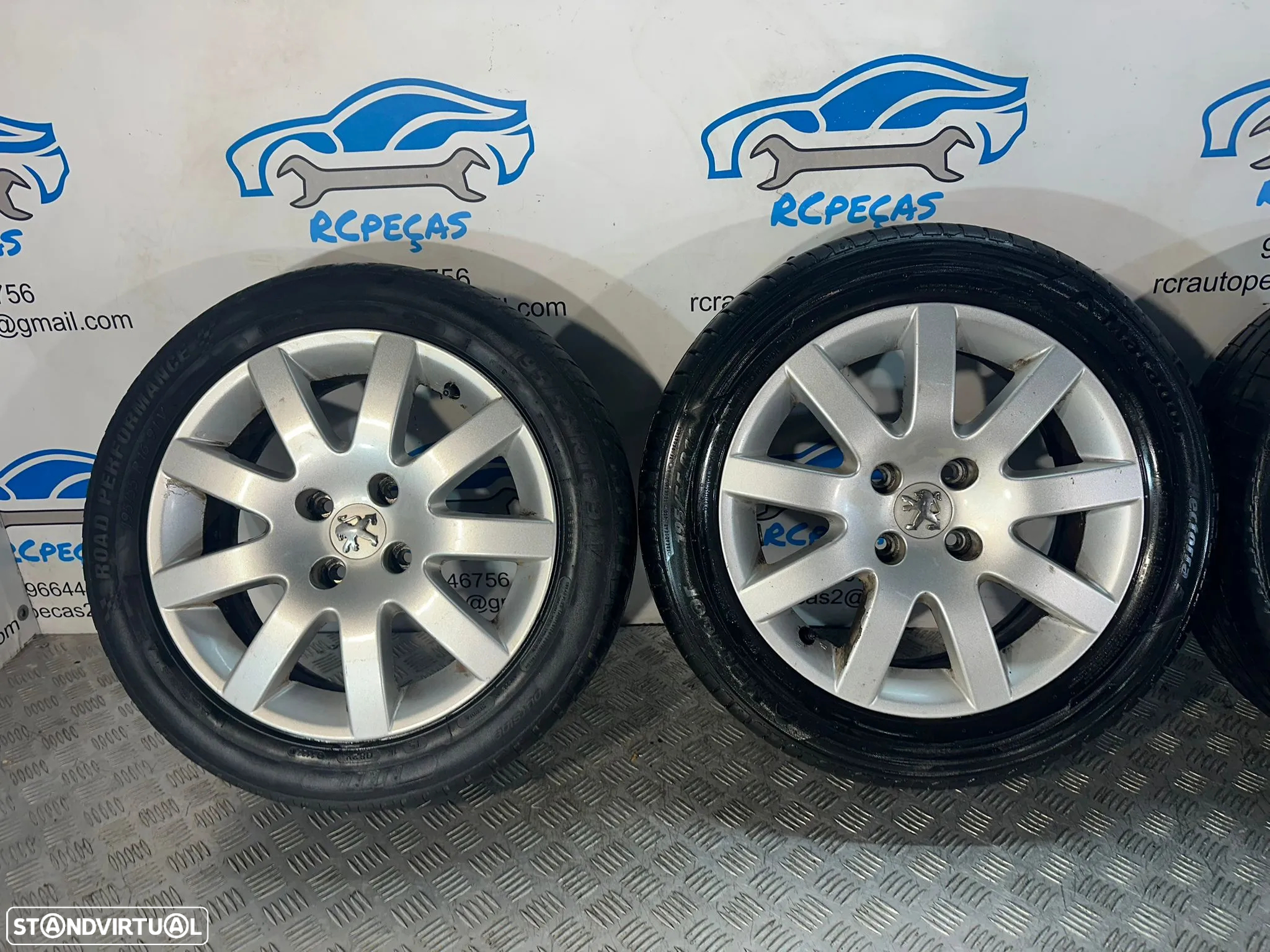 .Conjunto Jantes 16 Originais Peugeot 207 Estoril 6J ET27 4x108 - 6