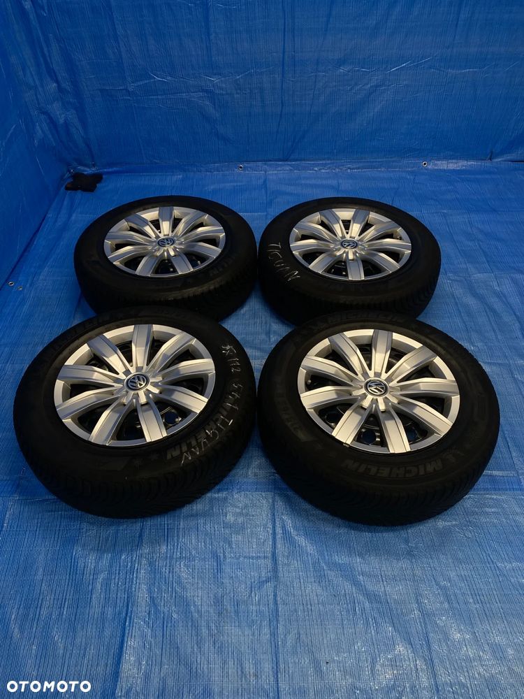 KOŁA KOŁO FELGA STALOWE 17" 5X112; 57,1mm ET38 KOMPLET  OPONY ZIMOWE MICHELIN 6,5mm VW TIGUAN ARTEON GOLF PASSAT SKODA AUDI Q3 Q5 A5 A6 A7 KODIAQ ITP. - 3