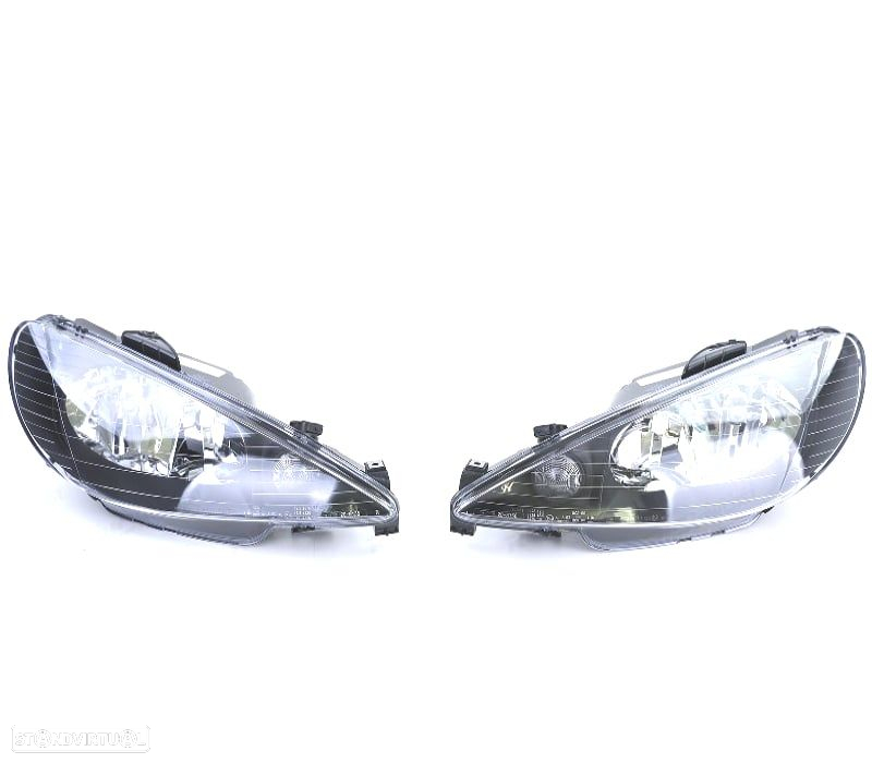 FARÓIS PEUGEOT 206 06- CABRIO HATCHBACK  SW GTI PRETO H7 - 4