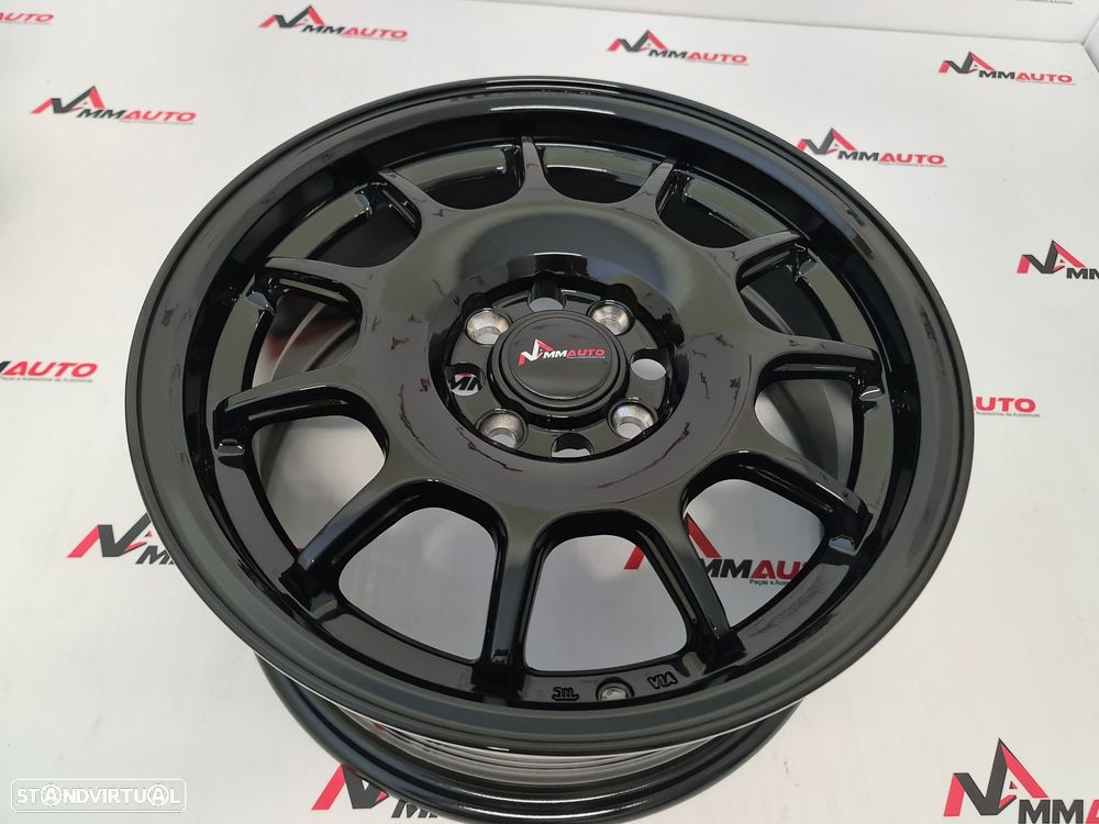 Jantes MMAuto Works 15 Preto Brilho (4x100) - 5