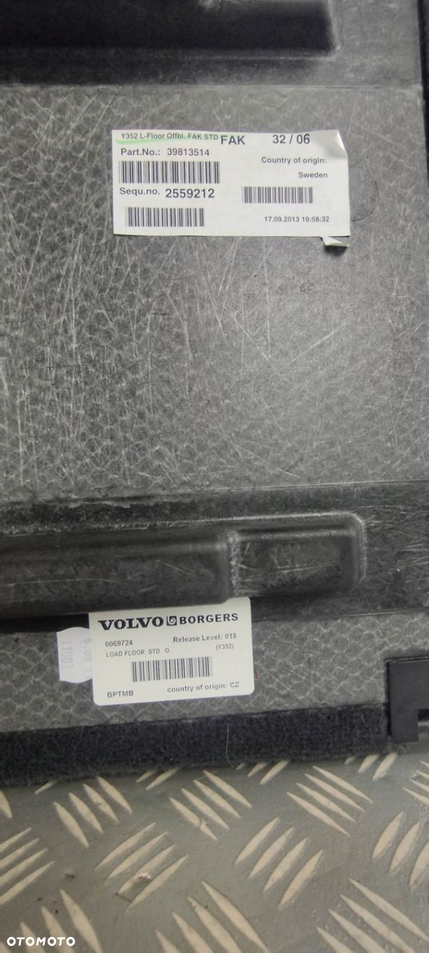 39813514 podłoga płyta dywan bagażnika tapcierka wkład VOLVO V60 LIFT 13-18 - 5