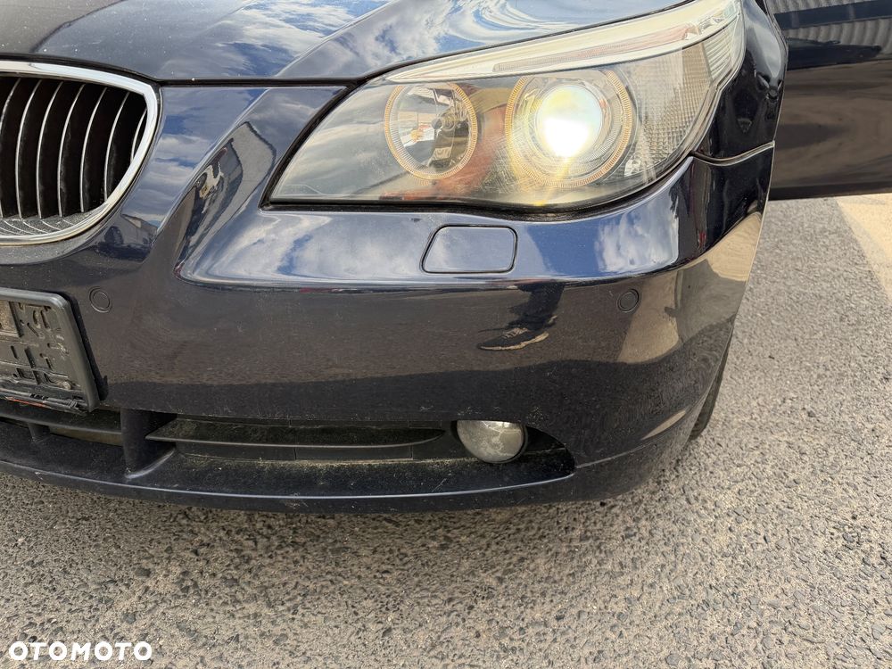 Zderzak przód przedni Bmw e60 e61 A35 Monacoblau metalic pdc xenon kompletny - 2