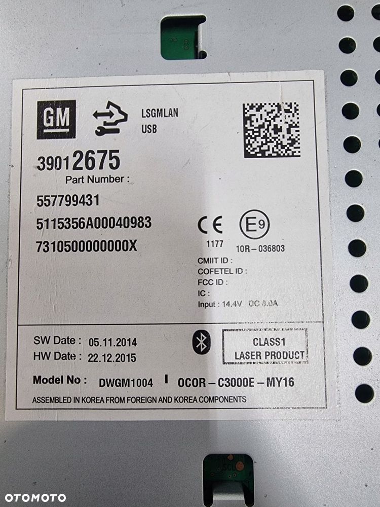 Radio z odtwarzaczem CD Opel CORSA E 39012675 - 11