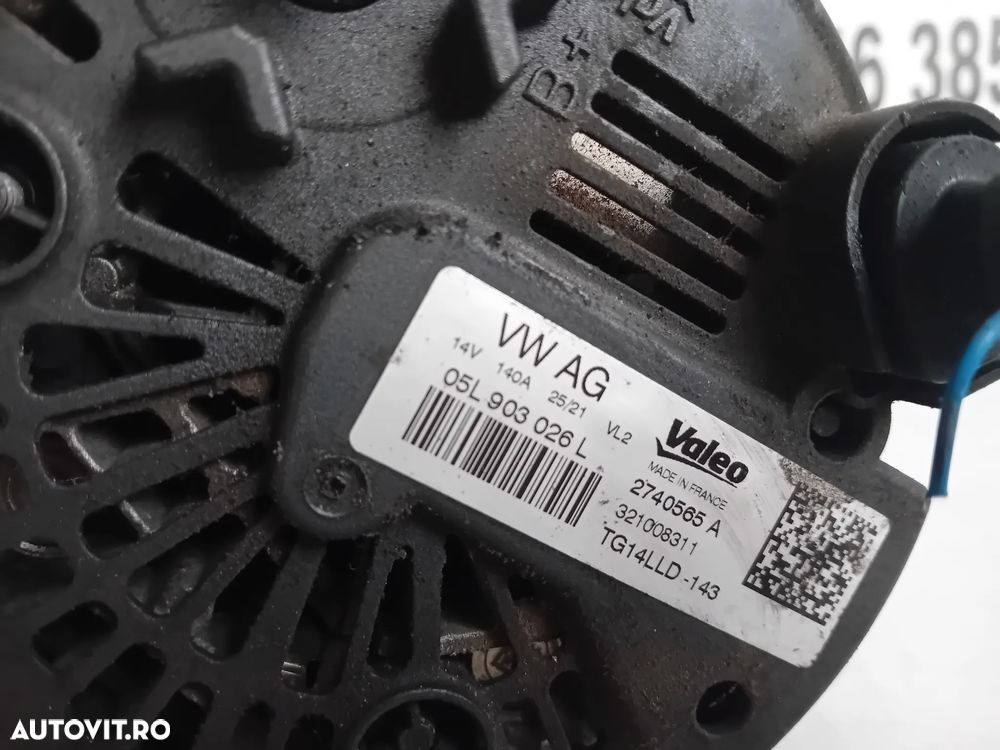 Alternator Vw Seat Skoda Audi 2.0 tdi Euro 6 Cod 05L903026L Passat B8 Golf Leon Ateca Superb Octavia - 7