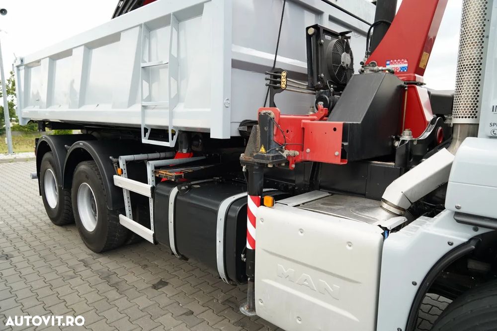 MAN TGS 33.360 / 6x4 / BASCULĂ + HDS HMF 1820 K-RC / extensie 10m / HIDRODECKER / GRAPPER / NAVI / MANUAL / IMPORTAT - - 18