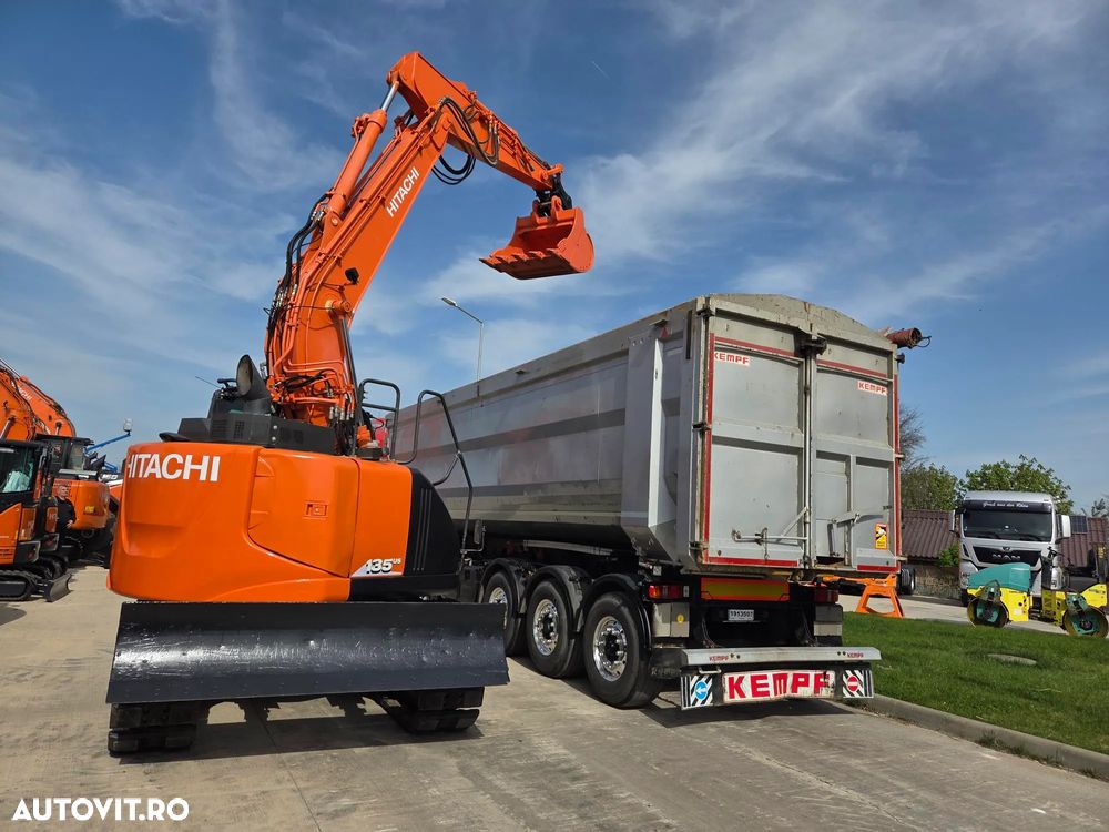Hitachi ZX135US-6, 15t, 2018, 3.958h, PADURI CAUCIUC NOI, CUPLA RAPIDA HIDRAULICA, CUPA LATA NOUA, cupa ingusta, camera spate, camere laterale, Adanc sapare 6m, latime 2,49m, ridica 7t, consum mediu 7l/h, posibil leasing 3 ani-PROMOTIE 79.900 EUR+Tva - 1