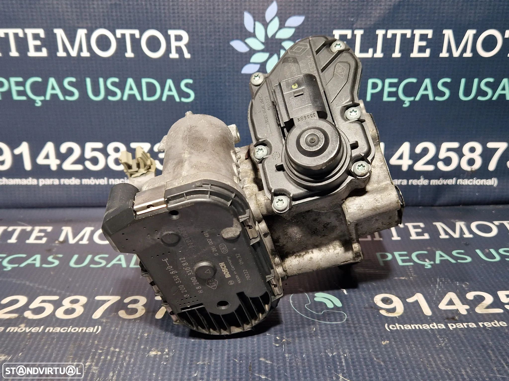 Borboleta de admissão EGR usada RENAULT LAGUNA NISSAN QASHQAI 2.0 DCI 150CV M9R740 H8200330812 - 8200693739 - 1