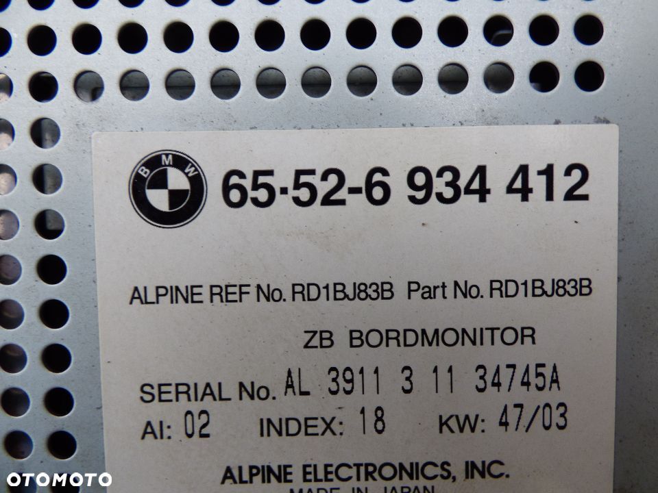 BMW E39 NAWIGACJA EKRAN 6934412  6913387 6916610 - 7